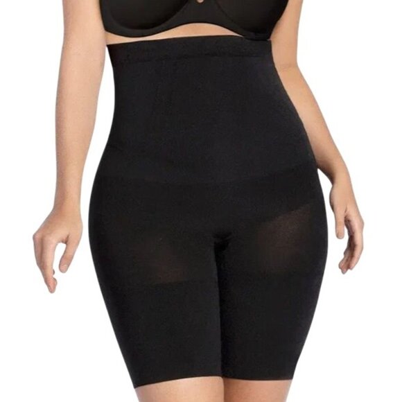 NEW Curveez Comfort Evolution Hi-Waist Thigh Slimmer‎ CUR32609 Size 2X Black - Picture 1 of 12